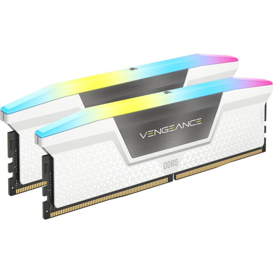 Corsair Vengeance RGB Wit | 32GB 2x16GB DDR5 | 6000MHz | DIMM | CL40 | Geheugenmodule | RAM - Matmuis - Matmuis