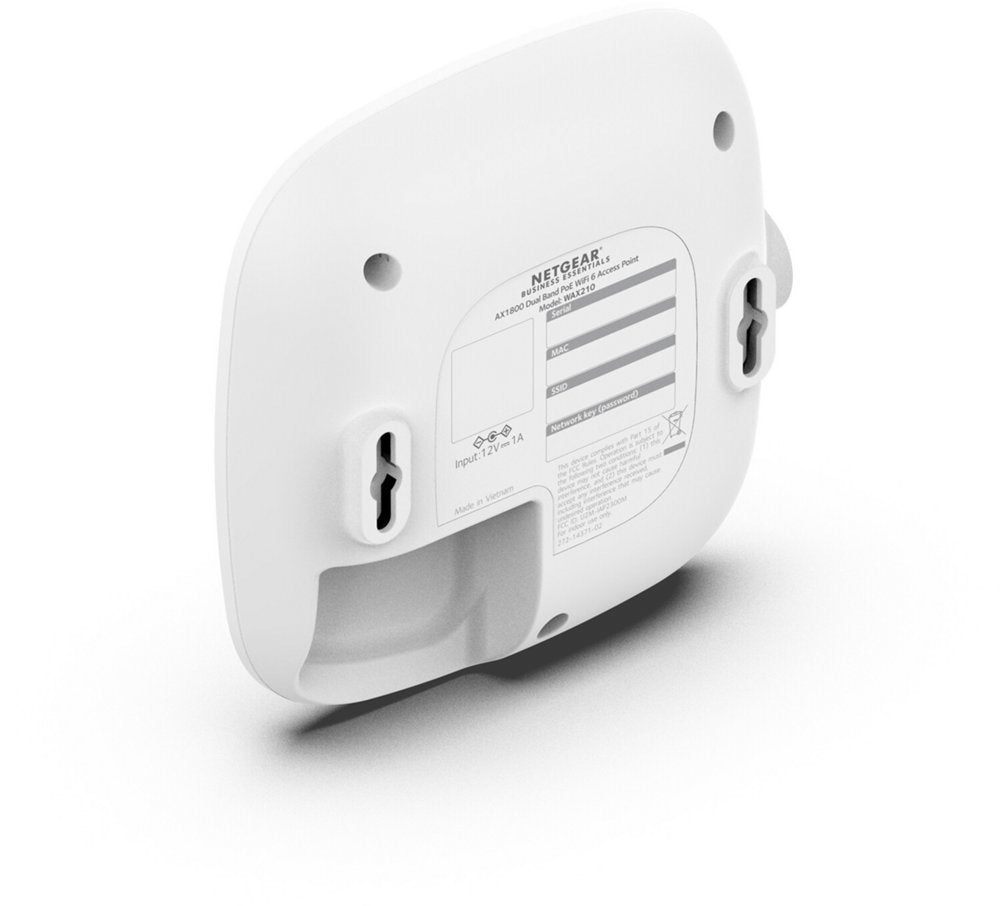 Netgear WAX210 | WiFi 6 Access Point (AX1800) | 1800 Mbit/s | PoE (802.3at) | Inclusief Montagebeugel