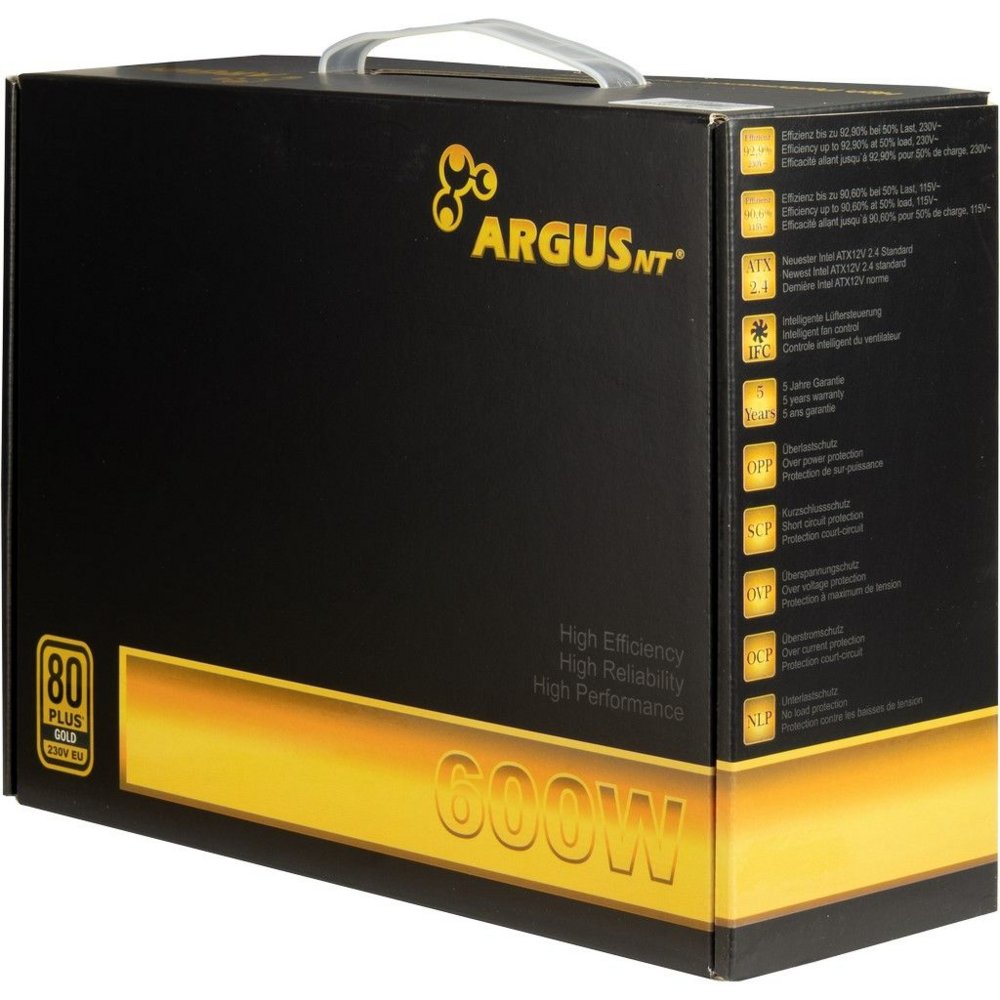 Inter-Tech Argus GPS-600 | 600 Watt Gold ATX PSU | Power Supply | Voeding - Matmuis - Matmuis