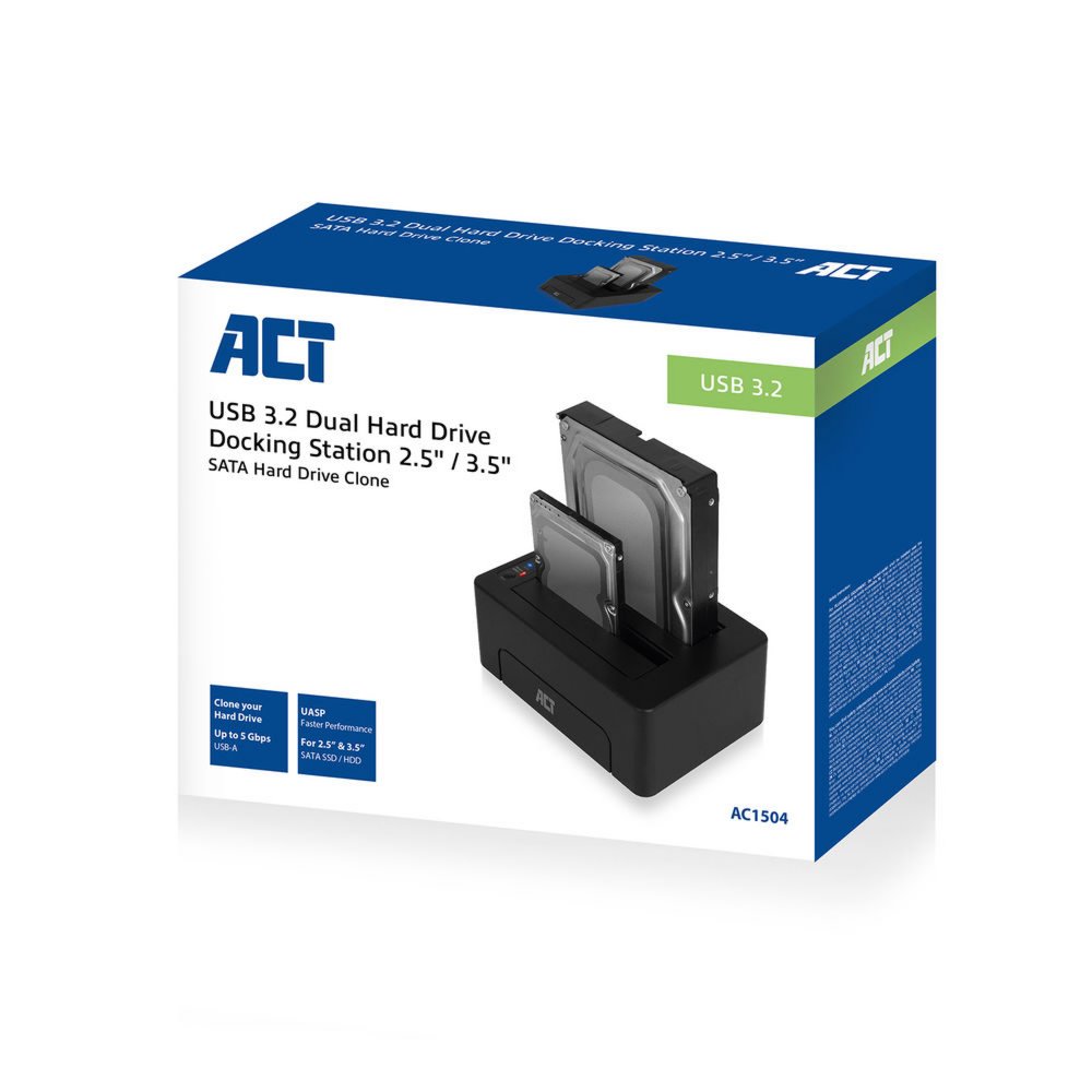 ACT AC1504 | Dual SATA Docking Station | 2,5
