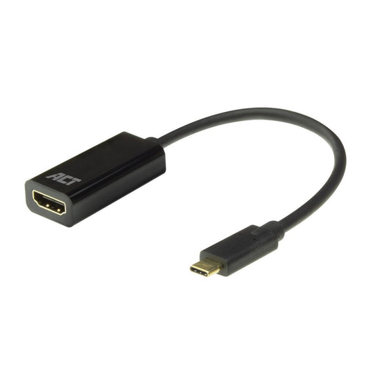 ACT AC7310 | USB-C naar HDMI Adapter | 0,15 m | Zwart - Matmuis - Matmuis