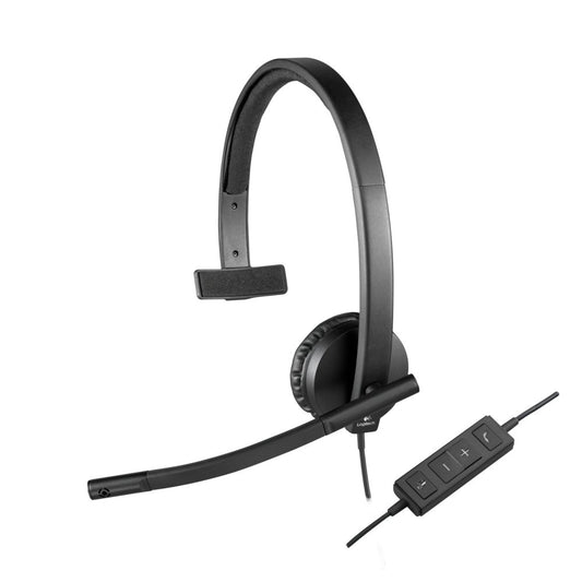 Logitech H570e | Bedrade On-ear Mono Headset | USB-A | Zwart - Matmuis - Matmuis
