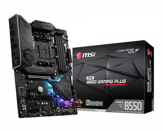 MSI MPG B550 Gaming Plus | Socket AM4 | Intel B550 | 4xDDR4 | ATX | Moederbord | RENEWED