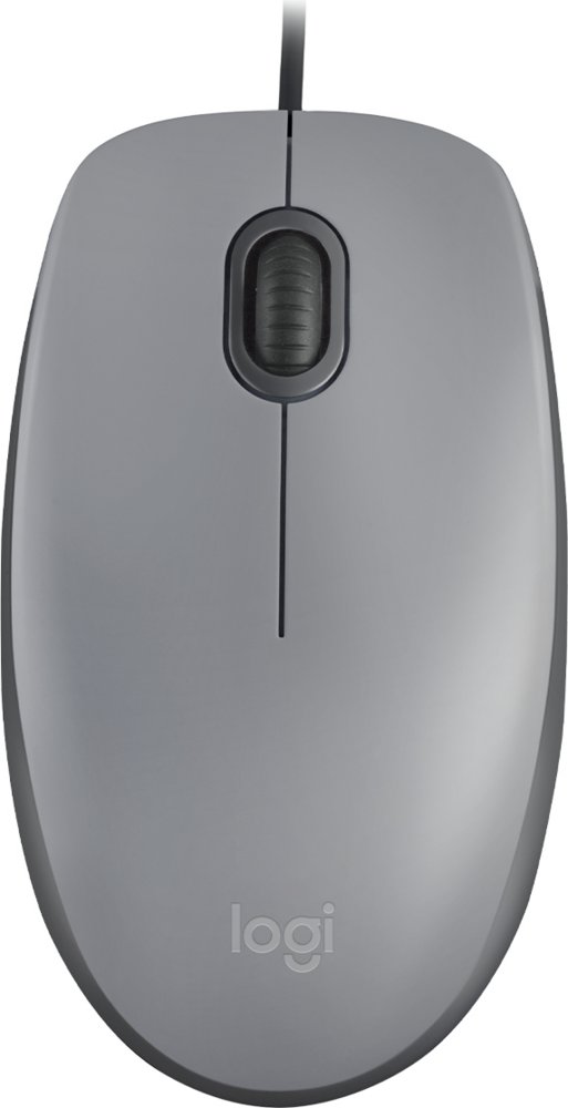 Logitech M110 Silent | Bekabelde Muis | Links- en Rechtshandig | USB-A | 1000 DPI | Grijs - Matmuis - Matmuis