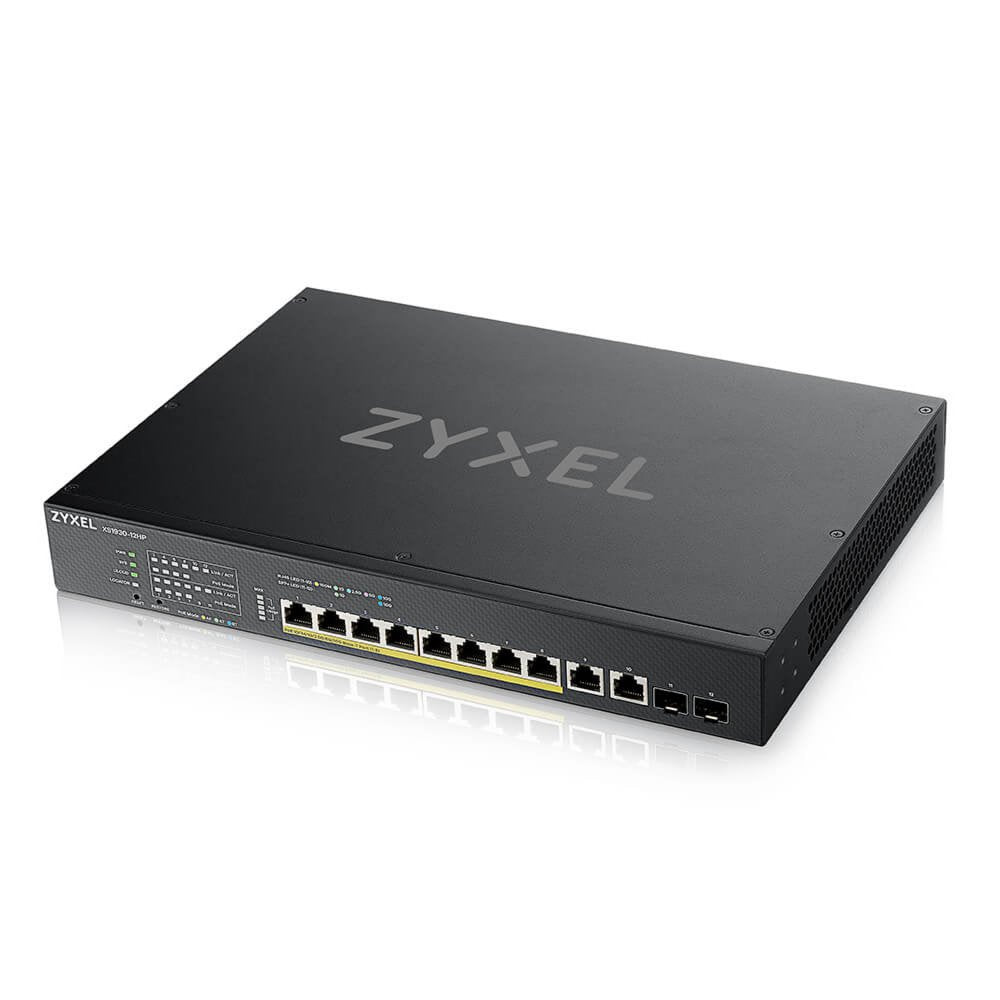 Zyxel XS1930-12HP | Managed L3 Switch | 12 Poorten | 10G Ethernet (1000/10000 Mbps) | PoE - Matmuis