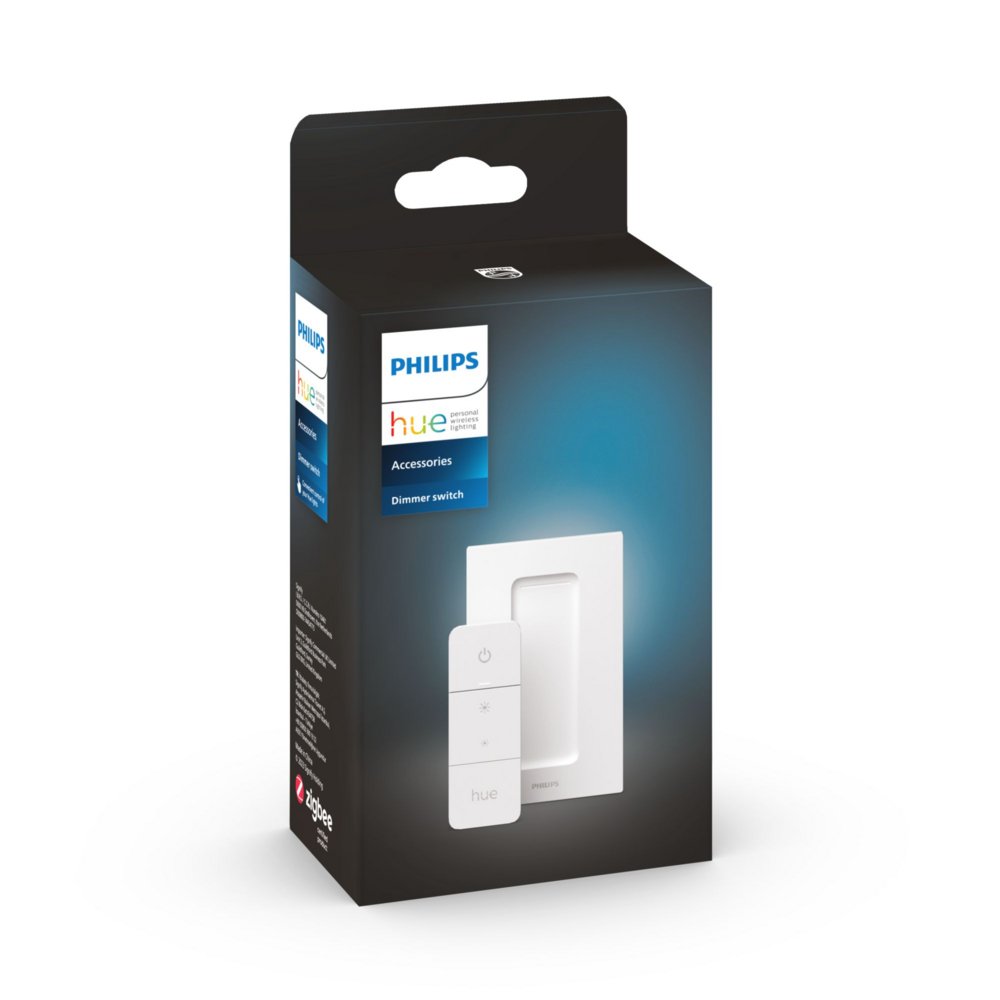 Philips Hue Dimmer Switch | Draadloze Lichtschakelaar | Eenvoudige Installatie | Compatibel met Philips Hue Bridge - Matmuis - Matmuis