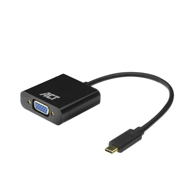 ACT AC7300 | USB-C naar VGA Adapter | 0,15 m | Zwart - Matmuis - Matmuis