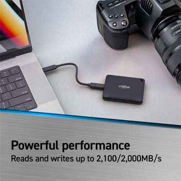 Crucial X10 Pro | Externe SSD | 1TB | USB 3.2 Gen 2x2 | 2.100MB/s | IP55 | Zwart | Compact & Robuust - Matmuis - Matmuis