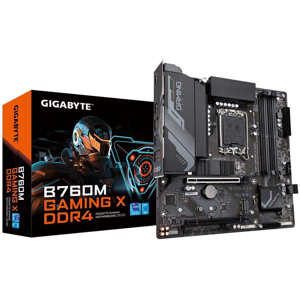 MB Gigabyte B760M GAMING X | Socket LGA 1700 | Intel B760 | 4xDDR4 | Micro-ATX | Moederbord - Matmuis - Matmuis