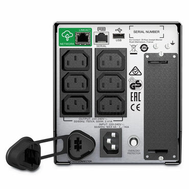 APC Smart-UPS SMT750IC | 750 VA | 6x IEC C13 Stopcontacten | Pure Sine Wave Output | SmartConnect & AVR Technologie - Matmuis