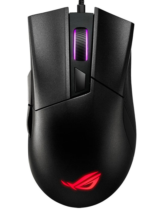 ASUS ROG Gladius II Core | Bedrade Gaming Muis | Rechtshandig | USB-A | 6200 DPI | Zwart - Matmuis - Matmuis