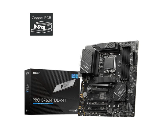 MSI PRO B760-P DDR4 II | Socket LGA 1700 | Intel B760 | 4xDDR4 | ATX | Moederbord - Matmuis - Matmuis