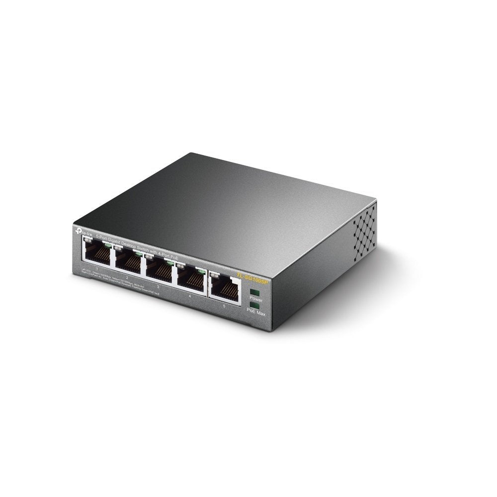 TP-Link TL-SG1005P | 5-Poorts Gigabit Desktop Switch | 4x PoE+ | Unmanaged - Matmuis
