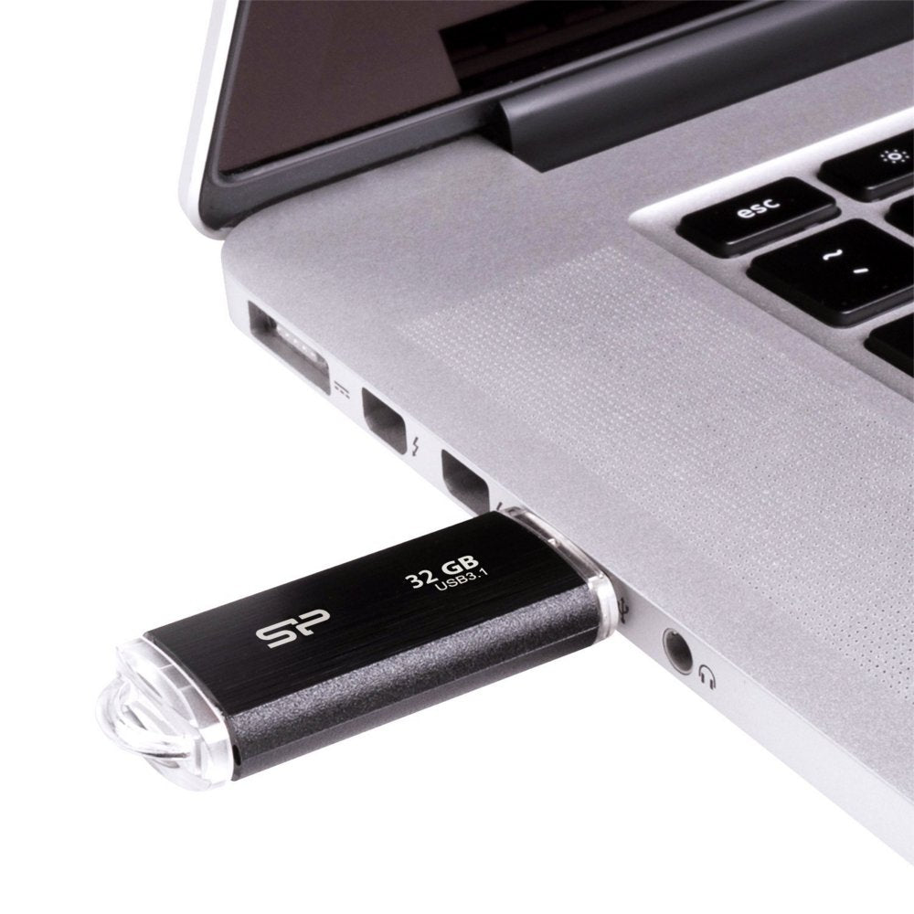 Silicon Power Blaze B02 | 32GB USB-A 3.2 Flash Drive | Zwart - Matmuis