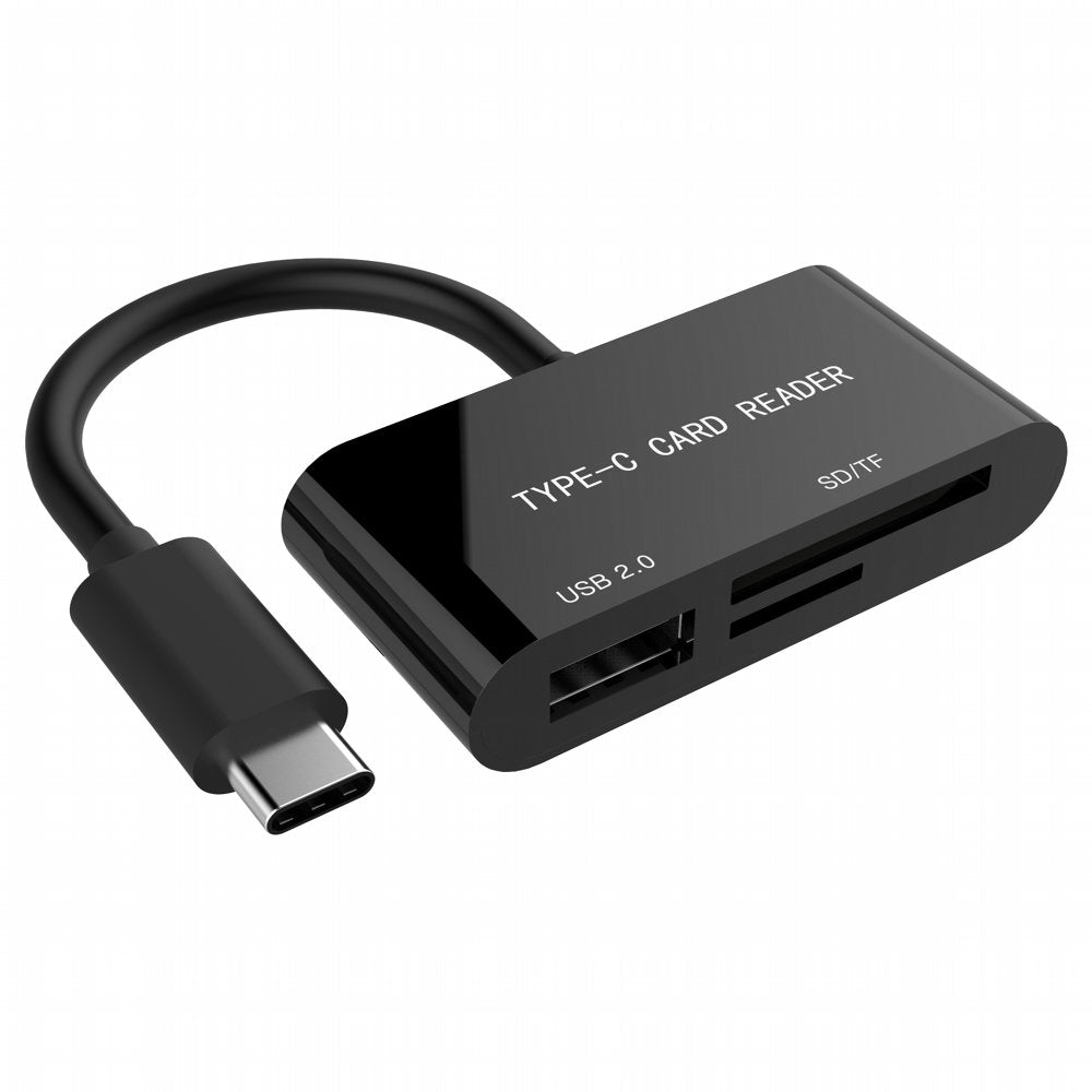 Gembird UHB-CR3-02 | Geheugenkaartlezer | USB 3.2 Gen 1 | USB-C | Zwart - Matmuis