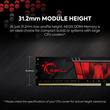 G.Skill Aegis | 1x16GB DDR4 | 3200MHz | DIMM | CL16 | Geheugenmodule | RAM - Matmuis - Matmuis