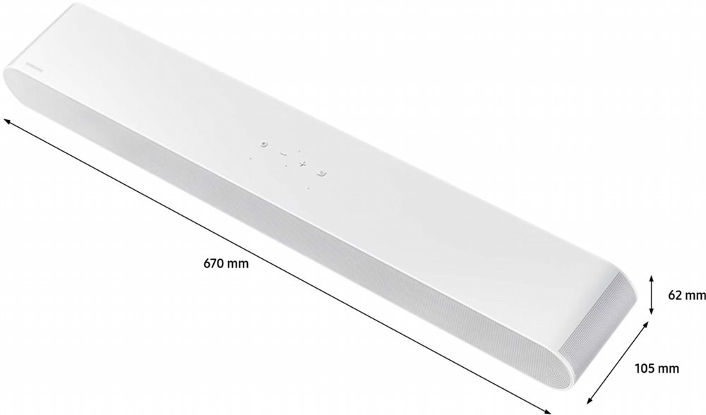 Samsung HW-S61D | 5.0-kanaals | All-in-One Soundbar | Dolby Atmos | Wit - Matmuis