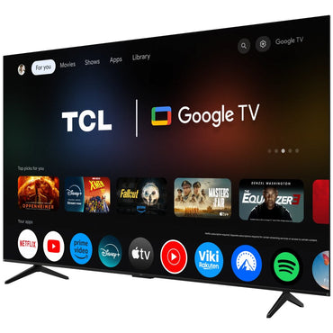 TCL 85T69C 85" | 4K QLED Smart TV | Google TV | Dolby Vision | Zwart