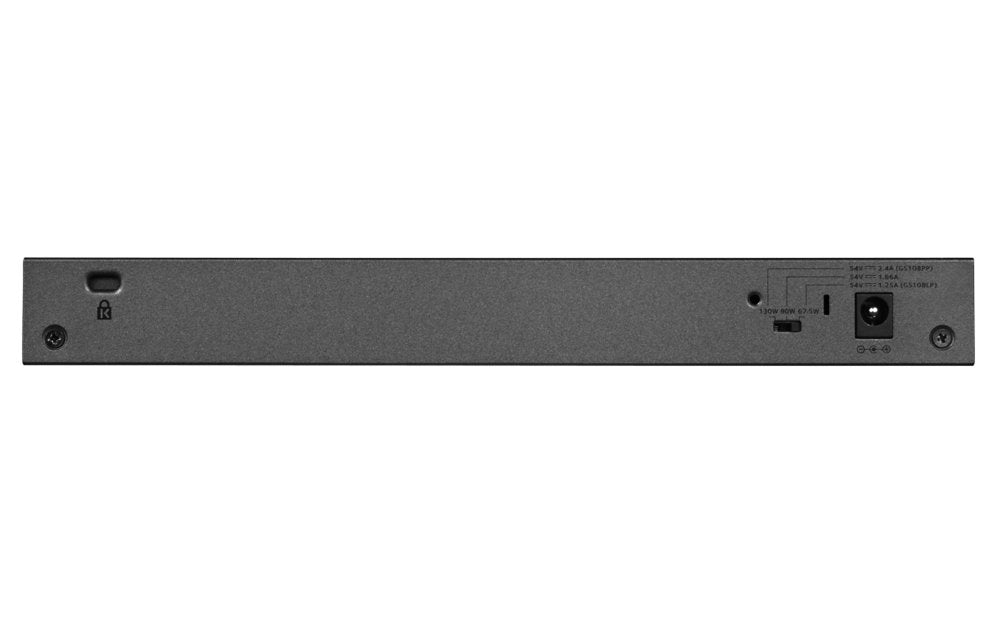 NETGEAR GS108LP | Unmanaged Switch | 8 Poorten | Gigabit Ethernet (10/100/1000 Mbps) | 8x PoE+ (60W) | FlexPoE | Fanless | 1U Rackmount - Matmuis