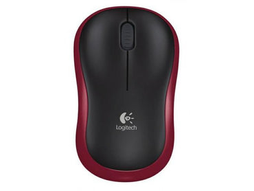 Logitech M185 | Draadloze Muis | Links- en Rechtshandig | RF | 1000 DPI | Zwart/Rood - Matmuis - Matmuis