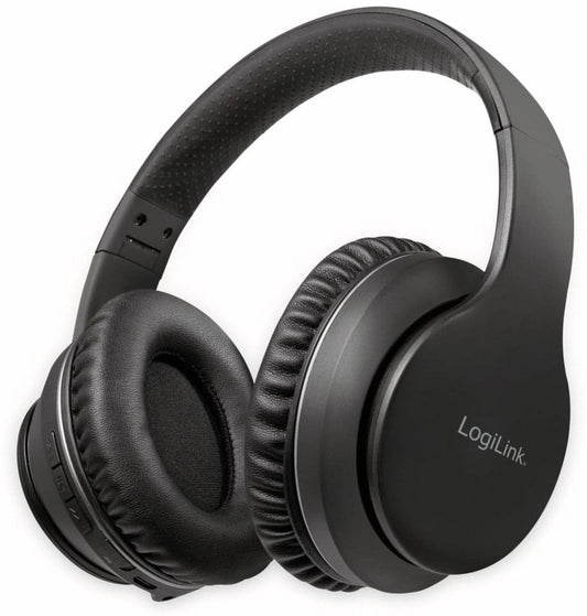 LogiLink BT0053 hoofdtelefoon/headset Draadloos Hoofdband Muziek Bluetooth Zwart - Matmuis - Matmuis