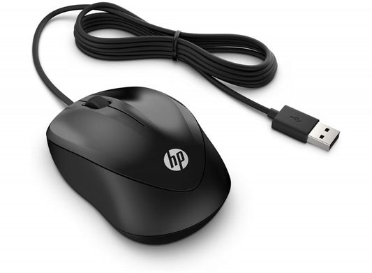 HP 1000 | Bekabelde Muis | Links- en Rechtshandig | 1000 DPI | Zwart - Matmuis - Matmuis