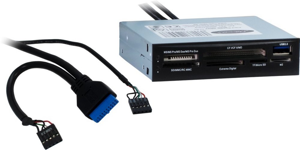 Inter-Tech CI-01 | Interne geheugenkaartlezer | USB 3.2 Gen 1 (5 Gbps) | 3.5