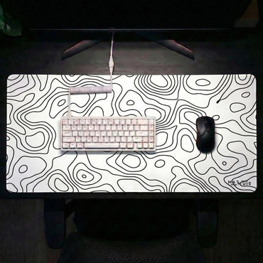 XXL Muismat | Topo Vector White | Matmuis
