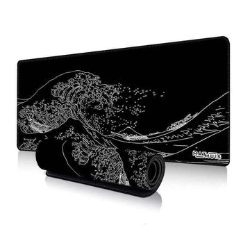 XXL Muismat | Wave Trace Black