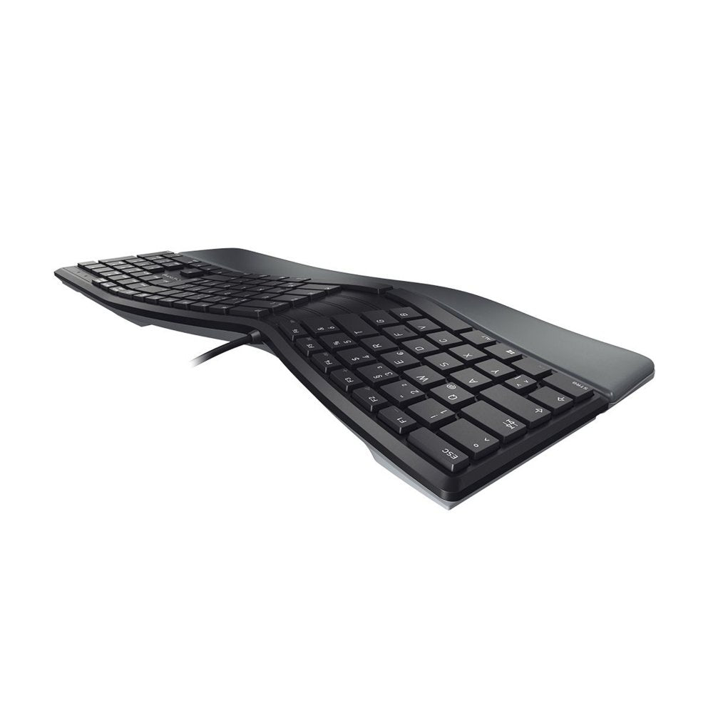 CHERRY KC 4500 Ergo | Toetsenbord | USB | QWERTY (US Engels) | Zwart - Matmuis - Matmuis