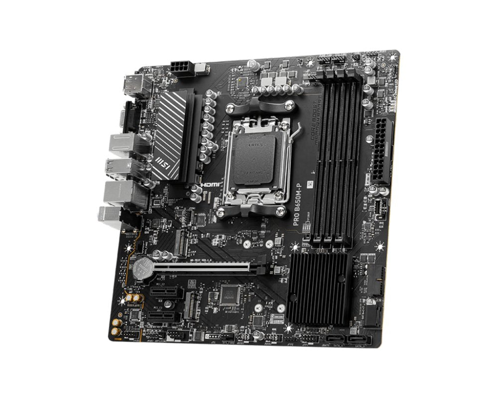 MSI PRO B650M-P | Socket AM5 | AMD B650 | 4xDDR5 | Micro-ATX | Moederbord - Matmuis - Matmuis