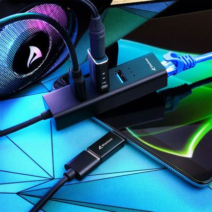 Sharkoon 4044951037575 | Docking Station & Poortreplicator | USB-C 3.2 Gen 1 | Draadloos | Zwart - Matmuis - Matmuis
