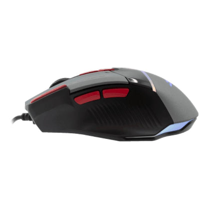 Baracuda MANTA RGB | Bekabelde Gaming Muis | Rechtshandig | USB-A | 12800 DPI | Grijs - Matmuis - Matmuis