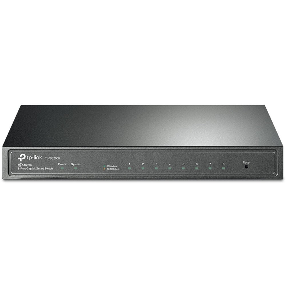 TP-Link TL-SG2008 | Managed Smart Switch | 8 Poorten | Gigabit Ethernet (10/100/1000 Mbps) | VLAN/QoS/IGMP Snooping | Webbeheer - Matmuis