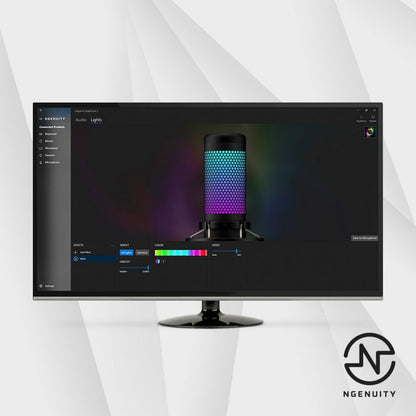 HyperX QuadCast S | USB-microfoon | RGB-verlichting | Voor pc en console | Zwart - Matmuis - Matmuis