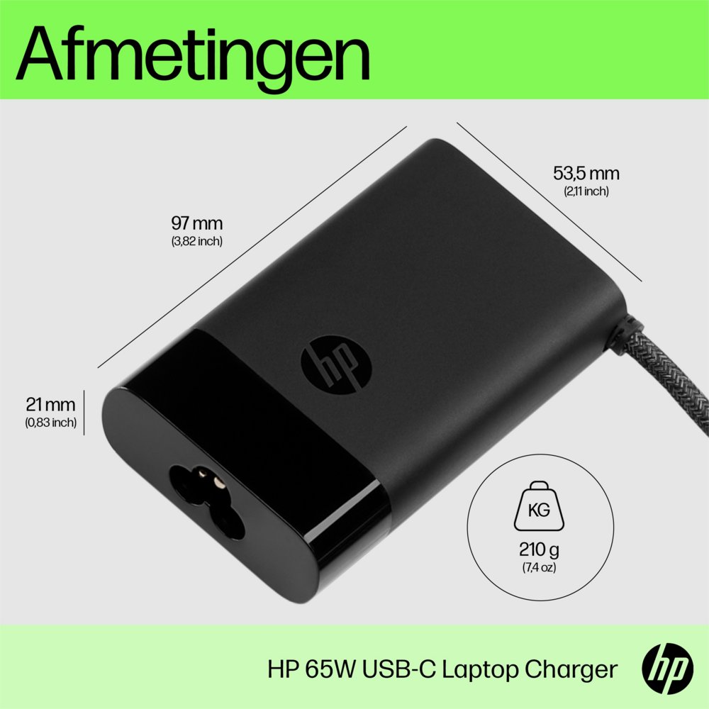 HP 671R2AA | USB-C Notebook Lader | 65 Watt - Matmuis - Matmuis