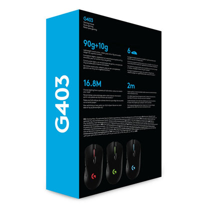 Logitech G403 Hero | Draadloze Gaming Muis | Rechtshandig | RF | 25600 DPI | Zwart - Matmuis - Matmuis