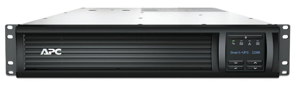 APC Smart-UPS SMT2200RMI2UNC | 2200 VA / 1980 W | 2U Rackmount | 8x IEC C13 & 2x IEC C19 Stopcontacten | Zuivere Sinusgolf | AVR Spanningsregeling | LCD-scherm | Ingebouwde Netwerkkaart - Matmuis