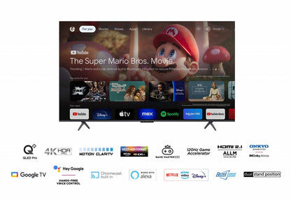 TCL 75C69B 75" | Ultra HD 4K QLED Smart TV | Google TV + Wifi | Dolby Vision | Quantum Dot voor Realistische Kleuren | 60Hz - Matmuis - Matmuis