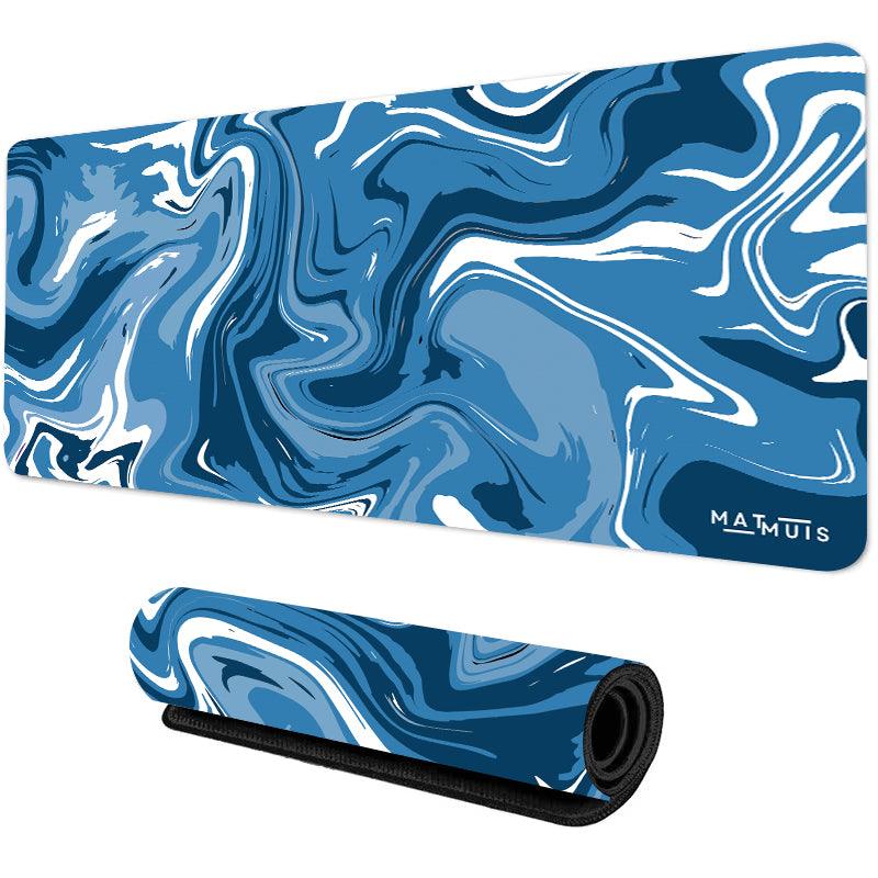 XXL Muismat | Liquid Abstract Blue River | Matmuis