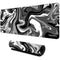 XXL Muismat | Liquid Abstract Black Chrome | Matmuis