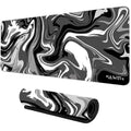 XXL Muismat | Liquid Abstract Black Chrome | Matmuis