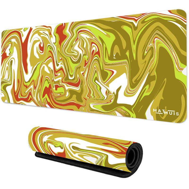 XXL Muismat | Liquid Abstract Gold Impact | Matmuis