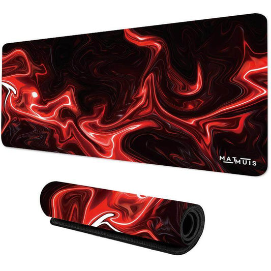XXL Muismat | Swirl Abstract Red Lava | Matmuis