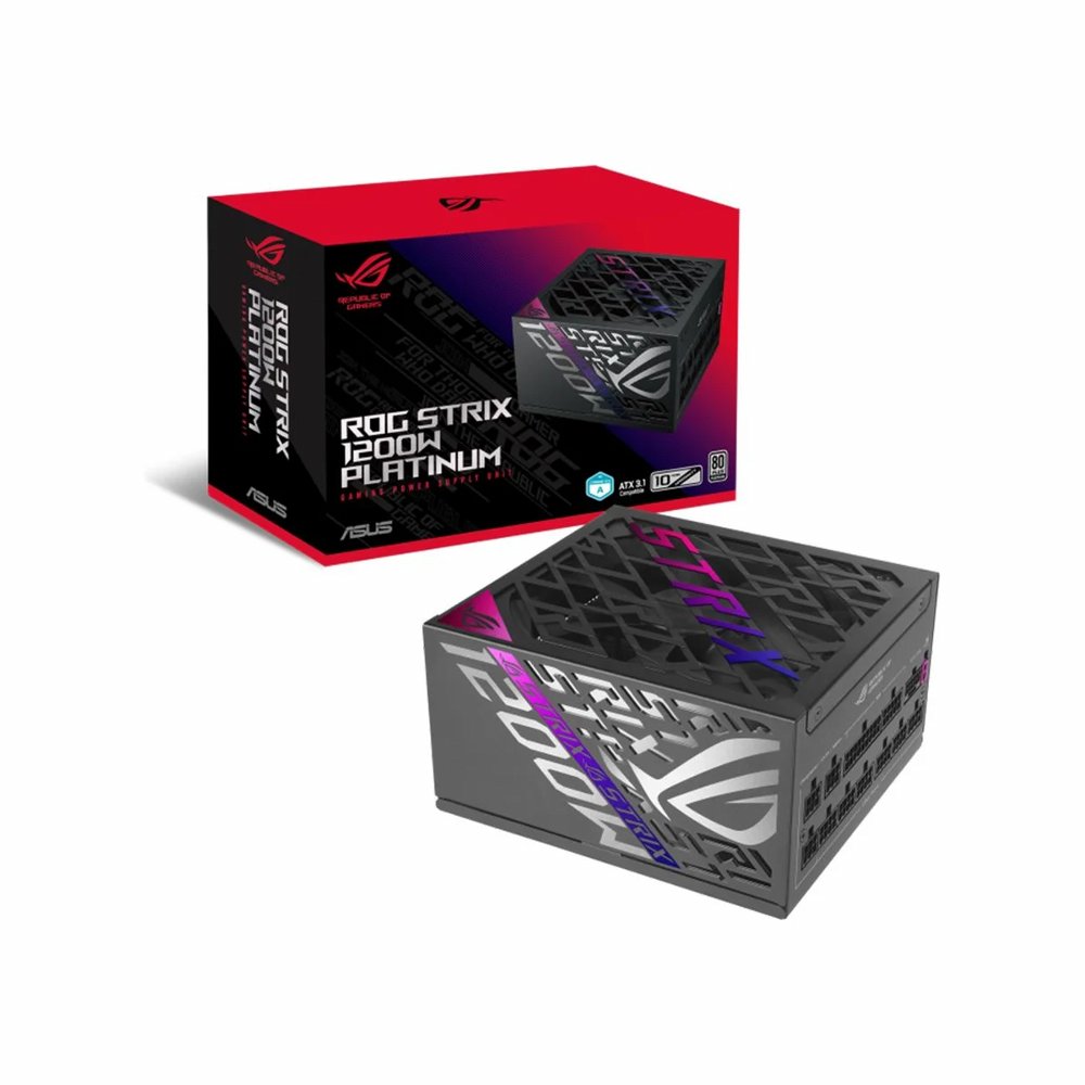 ASUS ROG Strix 1200W ATX Voeding | 80 PLUS Platinum | ATX 3.1 | PCIe 5.1 | Volledig Modulair - Matmuis