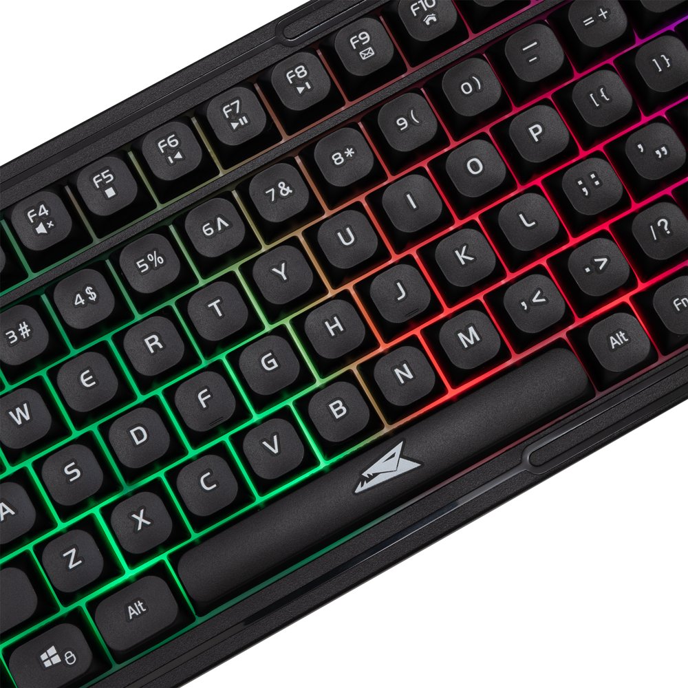 Baracuda ORCA RGB | Bekabeld Gaming Toetsenbord inclusief Muis | QWERTY | Zwart - Matmuis