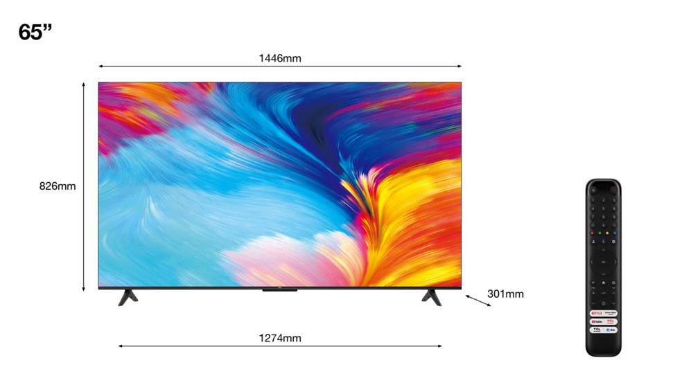 TCL 65P635 | 65'' Ultra HD 4K | LED Smart TV | Wifi | Google TV | HDR10 | 60Hz - Matmuis - Matmuis