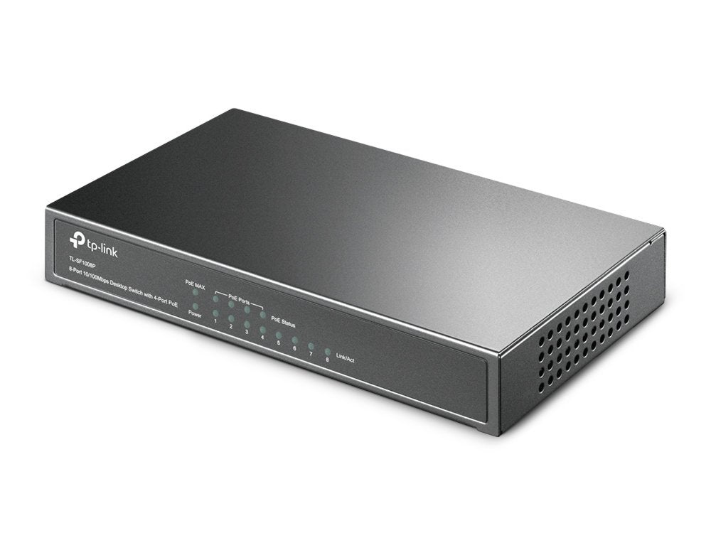 TP-Link TL-SF1008P | Unmanaged Switch | 8-poorts 10/100 Mbps | 4x PoE - Matmuis