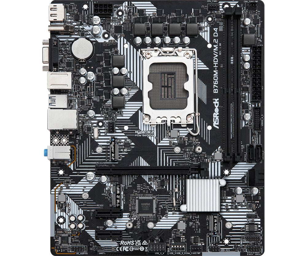 Asrock B760M-HDV/M.2 D4 | Socket LGA 1700 | Intel B760 | 2xDDR4 | Micro-ATX | Moederbord - Matmuis - Matmuis
