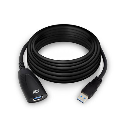 ACT AC6105 | USB 2.0 Booster | 5m | Zwart - Matmuis - Matmuis